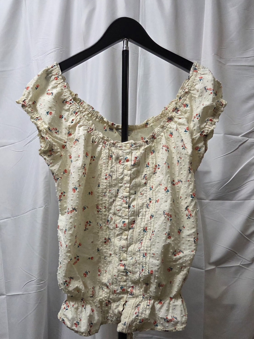GUESS Cottagecore Floral Milkmaid Top / Blouse